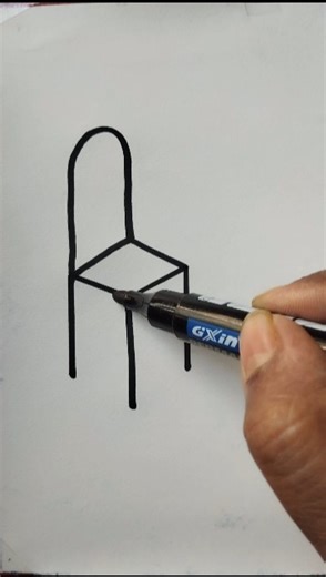 How to draw chair easy / #shortsfeed #chairdrawing #youtubeshorts