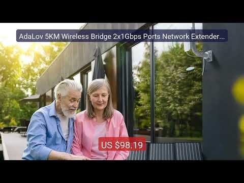 AdaLov 5KM Wireless Bridge 2x1Gbps Ports Network Extender PtP ... — Hot Deal 2026 | Limited Offer!