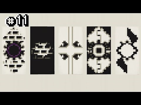 Como hacer 5 DISEÑOS de BANDERAS en Minecraft #11