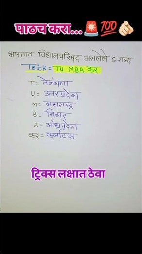 भारतात विधानपरिषद असलेले 6 राज्य | police bharti #notes #mpsc #policebharti #viral #shorts #study