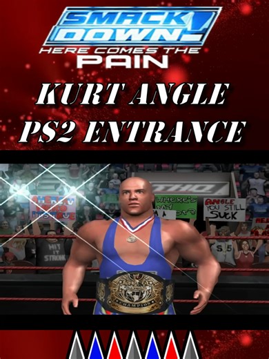 🔥 Kurt Angle's ICONIC Entrance in WWE SmackDown! Here Comes the Pain (PS2) – Pure Nostalgia! 🥇 Relive the glory days of WWE gaming with the Olympic Hero and Wrestling Machine, Kurt Angle making his dominant entrance in the BEST WWE game ever made – SmackDown! Here Comes the Pain!As the epic