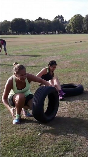 bootcamp with car tyre. #gymworkout #bootcamp #bodyworkout
