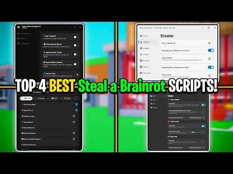 Top 4 BEST Steal a Brainrot Scripts | INSTANT STEAL Noclip No Key Script🦈🔥