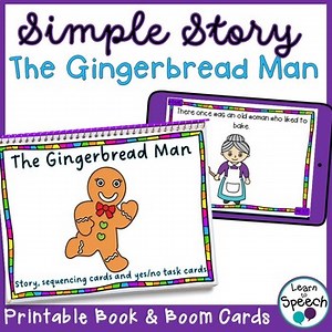 SIMPLE STORY Gingerbread Man BOOM CARDS™ and Printable