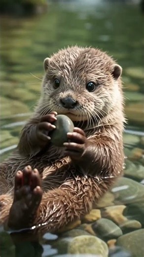 Cute Baby Otter Relaxing In The Forest! _Live Nature Ambience_ 🦦🌲