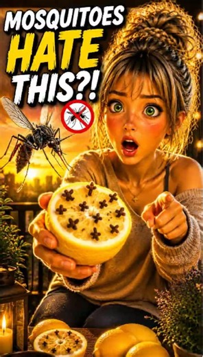 🦟 Mosquitoes may hate this simple kitchen hack! Try this natural trick using lemon and cloves. 🍋