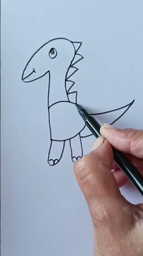 how to draw beautiful and easy dinosaur🦕 with b