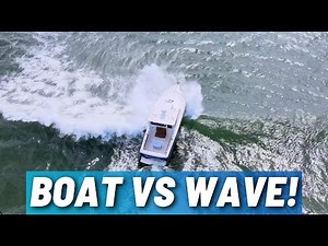 Boat Hits Wave Head On at Barnegat Inlet! Windy Day on the Water