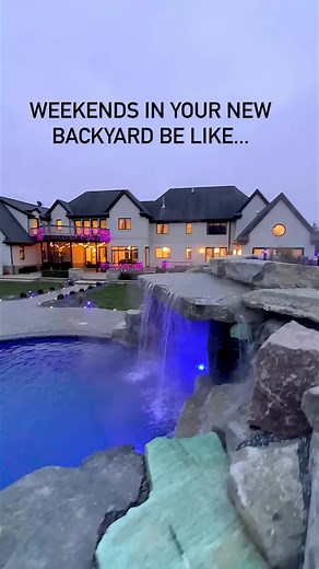 One of the coolest backyards in Michigan Landscape By: Silva Custom Design LLC #luxurylifestyle #luxuryhome #pool #backyard | WayUp Media