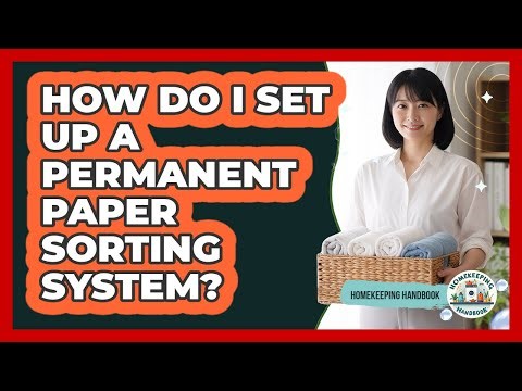How do I set up a permanent paper sorting system?