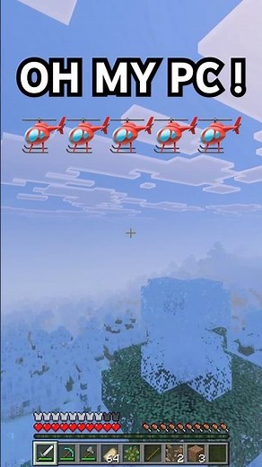 OH MY PC 🚁🚁🚁 #minecraft #minecrafthumor #minecraftshorts #memes #shorts #minecraftmemes #gaming