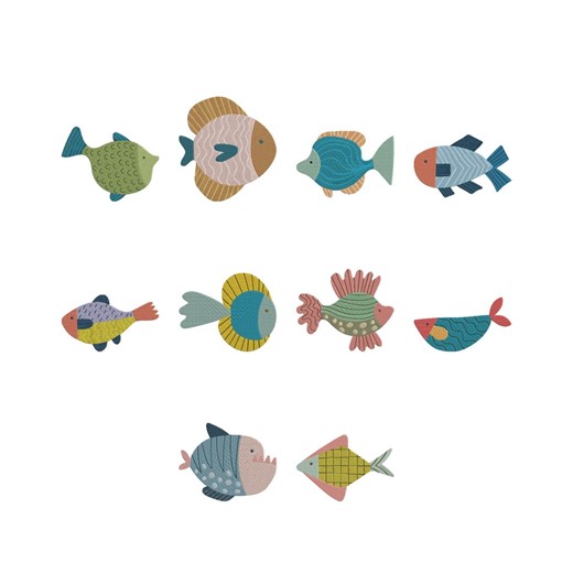 Tropical Fish Embroidery Design, Ocean Sea Life Machine Embroidery File, Instant Download - Etsy