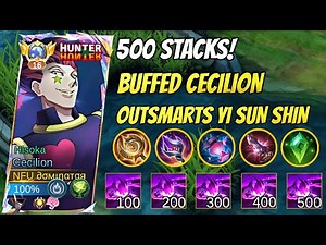 500-Stack BUFFED Cecilion Outsmarts an Over-Aggressive Yi Shun Shin!, Cecilion Gameplay | #mlbb