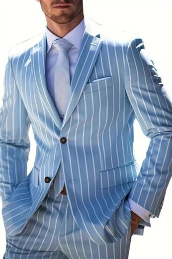 Men's Tops Single Breasted Two Button Plaid Suit Jacket Casual Slim Suit