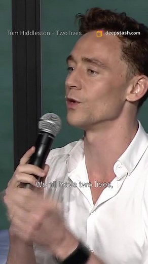 32 reactions | Tom Hiddleston - We all have two lives. Read more on how to live life to the fullest on Deepstash: https://buff.ly/3IhoPAD #TomHiddleston #life #twolives #habits #motivational | Deepstash | Facebook