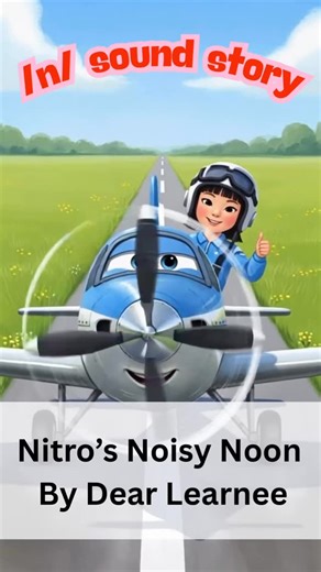 🦋Dear Learnee | Early Learners Can Read👧👦 on Instagram: "🎶✈️ Up, up, and away! ✈️🎶 Meet Nina, the brave little pilot, and her plane Nitro as they fly through the sky making fun phonics sounds for little learners 💬✨ On their journey, they spot Ned the bird in his cozy nest, chase a floating balloon, and use a net to save the day — all before the sky turns into a calm, magical night 🌙💙 This animated phonics story is designed to help kids learn letter sounds, early reading, and listening sk