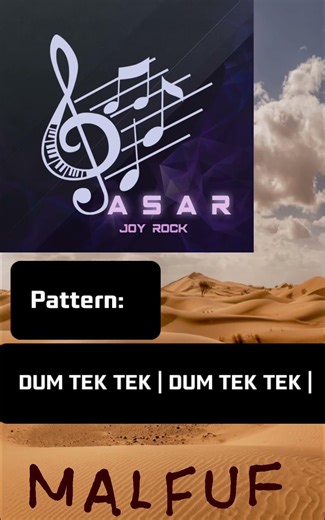 Malfuf Rhythm | 4-4 pattern || Arabic traditional rhythm || #music #rhythm #joyrock #darbuka