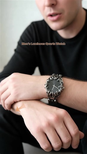 Men's Quartz Watch, Quartz Analog Watch, Fashion Round Case, Alloy Body, Calendar Function, Non-Rechargeable Battery, Luminous Feature, Punk Style, Fashionable Watches