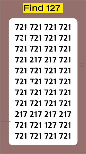 Can You Find 127? 👀 | Test Your Focus in 7 Seconds