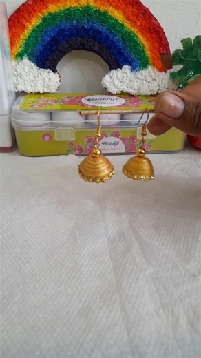 DIY Jhumka ✨️ 🎀 #quillingjewellery #youtube #craft