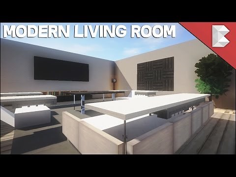 Minecraft Modern Living Room Tutorial (Interior Design Series) EP5