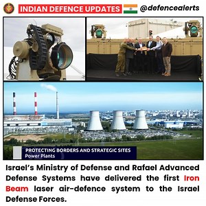73K views · 2.8K reactions | Israel’s Ministry of Defense and Rafael Advanced Defense Systems have delivered the first Iron Beam laser air-defence system to the Israel Defense Forces. | Indian Defence Updates | Facebook