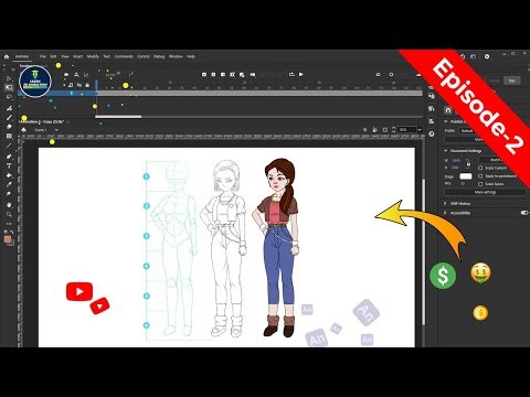Episode 2 : Color Fill In Adobe Animate | Beginner to Advanced Series | 2D Animation