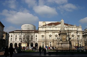 Piazza della Scala (Scala Square) in Milan, Italy