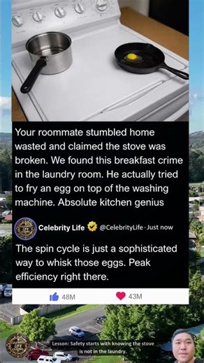 The reason why we never let a wasted roommate use the kitchen