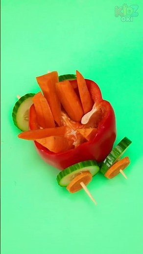 How To Make Veggies into Fun Cars! 🚗 🥦 #kids #fun