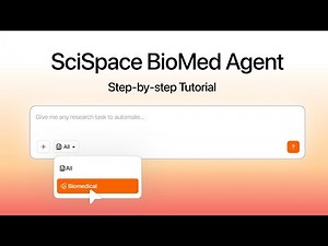 SciSpace BioMed Agent Tutorial — AI Co-Scientist for Biomedical research