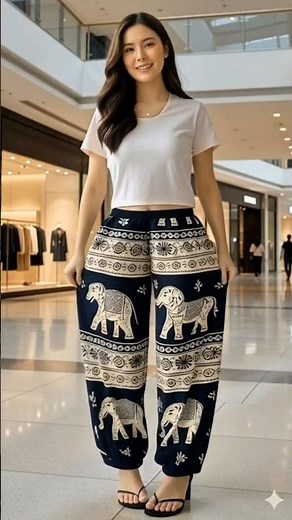 Link bio No. 031 Celana santai tapi tetap stylish. Motif gajah yang unik #celanagajah