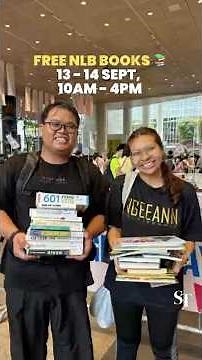 Get free NLB books 📚 on Sept 13-14, 10am-4pm