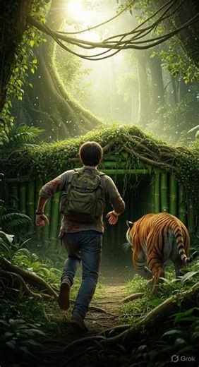 The Bamboo Fortress Escape 🌿 | Teen Survives Tiger Attack in Hidden Jungle