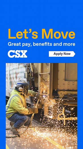 8.7K views · 179 reactions | An exciting career waits at CSX – great pay, full benefits and more. See open positions and apply today! | CSX | Facebook