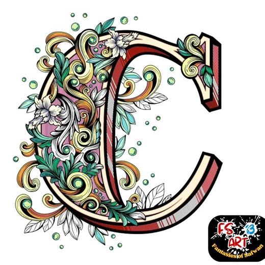👉 Amazing Letter C Drawing 😍🎨 #Shorts