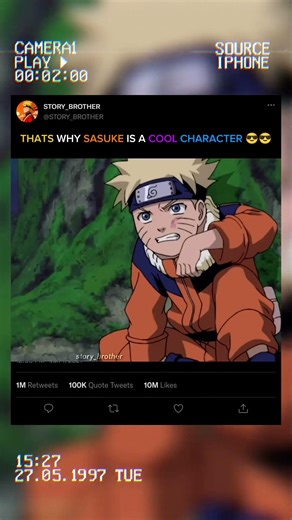 That’s why Sasuke is the coolest character 😎🔥