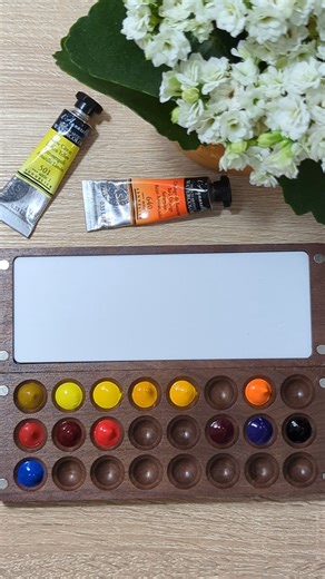 Fresh Paint Day: Setting Up Sennelier Watercolors #shorts #watercolor