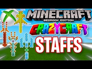 CRAZYCRAFT101: HOW TO CRAFT, USE, AND REFILL STAFFS IN CRAZY CRAFT ON MINECRAFT BEDROCK XBOX ONE!