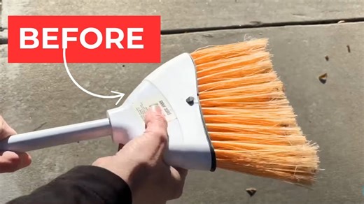 She grabs two Dollar Store broomsticks for this brilliant Christmas idea!