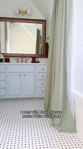 A stunning transformation by @beckybidlen that blends traditional details with playful, personal touches. Tiles featured: Urban White Gloss Basketweave Matte White | The Tile Shop