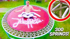 What Happens When You Put 300 Springs in a Trampoline