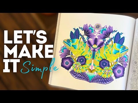 COLORED PENCIL TUTORIAL || Chameleons & Flowers (Millie Marotta's Animal Adventures)