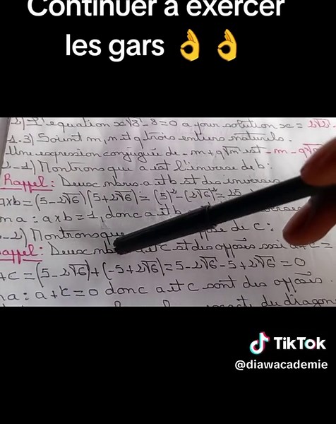 Correction des exercices BFEM Maths 2018