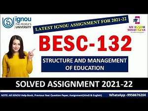 BESC 132 Solved Assignment 2021-22 | Structure and Management of Education | IGNOU Solved Assignment