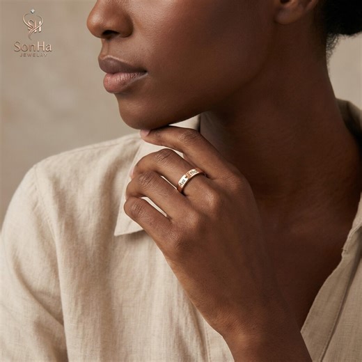 Custom Couple Ring With Names and Heart, Anniversary Gift Ring for Girlfriend, Stackable Engraved Ring, Custom Mom Ring With Kids Names - Etsy