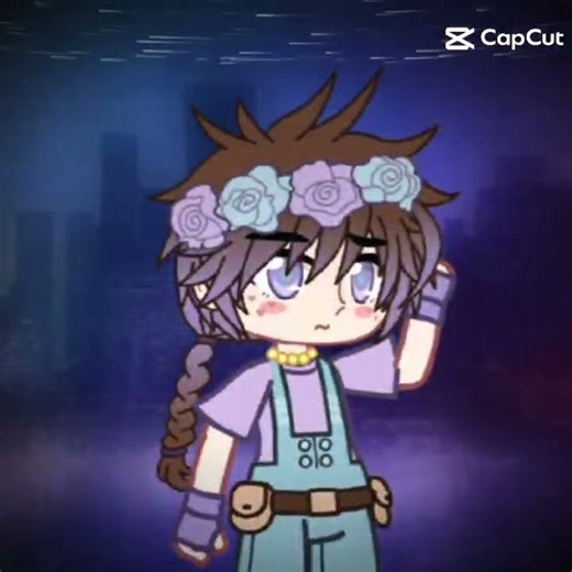 Mochi(aka my oc) and her genderbend edit made with capcut template ⚠️tw flash warning ⚠️