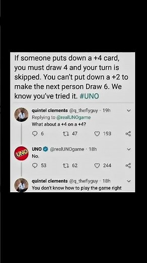 uno rules end +4 stacking debate | Subscribe for more #motivation 😊👍