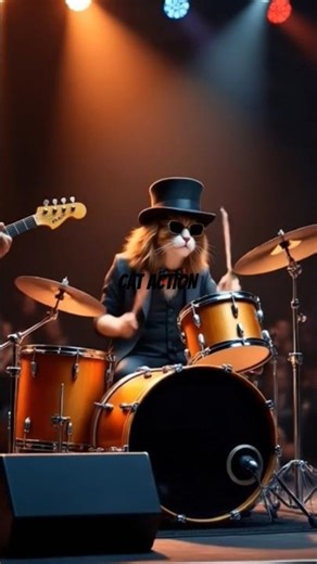 🎸🐾 The Rock Group Cat Band – Feline Rockstars on Stage! #cat #catvideos #cutecat