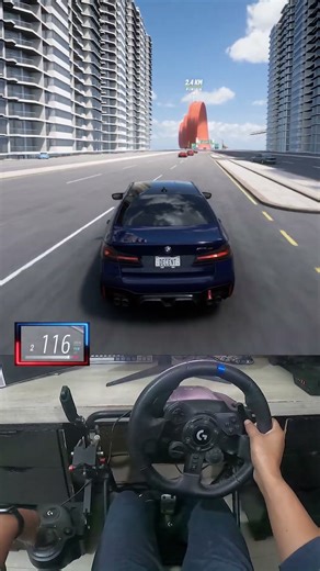 Incredible Speed 🤯🤯 BMW M5 Competition Sport #rtx4090 #forzahorizon5 #simulator #lamborghini